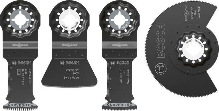 Bosch põranda- ja paigalduskomplekt, 4-osaline multitööriista tera.